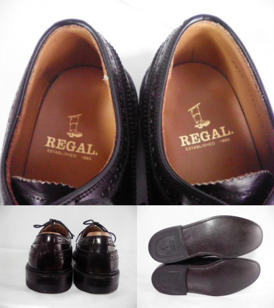 リーガル ウイングチップ 25.5 黒