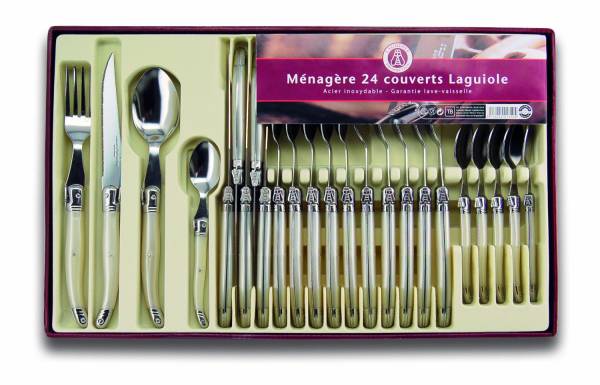 ☆新品・おまけ付☆ Laguiole ラギオール 24本 アイボリー ラギオール