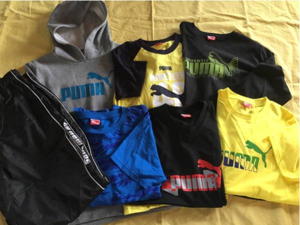 新品同様ばかり男の子PUMA160 7枚セットスウェットTシャツロンT