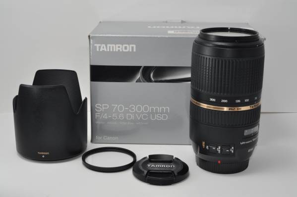 美品 タムロン TAMRON SP70-300mm F4-5.6 Di VC USD キヤノン用