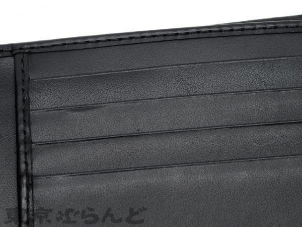 101187512★ダンヒル レザー 二つ折り札入れ 財布 黒 新同品