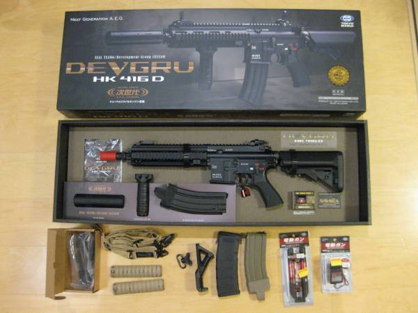 東京マルイ 次世代 HK416D デブグル バッテリー 充電器 ライト