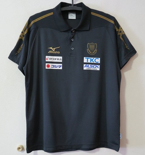 ミズノ製 栃木SC 選手支給品 ポロシャツ 移動着 黒 L(Jリーグ)｜売買