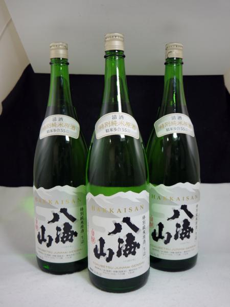 未開栓 清酒 八海山 3本セット 特別純米原酒 1800ml 詰16.06.22
