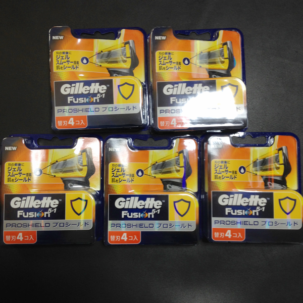 ジレット フュージョン プロシールド 5+1 替刃 4コ入 20コ