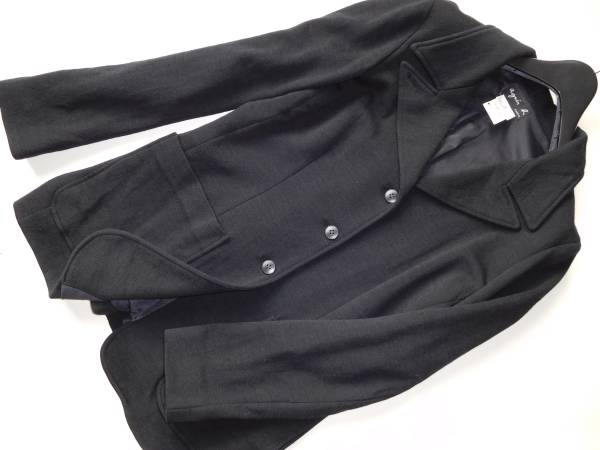 アニエスベー ウール100％ジャケット 黒