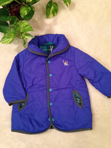 ★ハッカベビー★リバーシブル中綿ダウンジャケット★防寒着８０