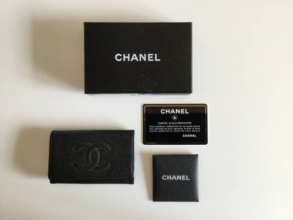 CHANEL⭐︎シャネル⭐︎ブラック×シルバー⭐︎キャビアスキン　6連キーケース □シャネル/正規品□6連キーケース/キャビアスキン・ブラック し