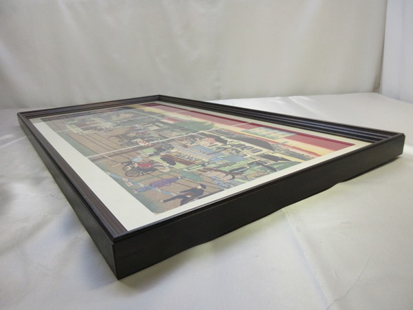 東京名所京橋鉄道馬車往復煉瓦家ノ図複製 三代歌川広重 錦絵版画(版画 