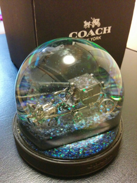 【未使用品】COACH　コーチ　スノードーム　非売品ノベルティ　