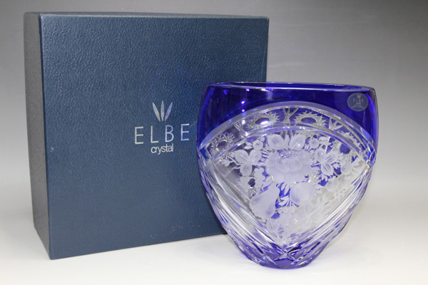 エルベ - 花瓶 Yahoo!オークション ELBE Crystal クリスタル