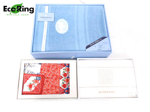 1円 未使用 ウェッジウッド ジバンシー 他 タオル 等 計3点HD904