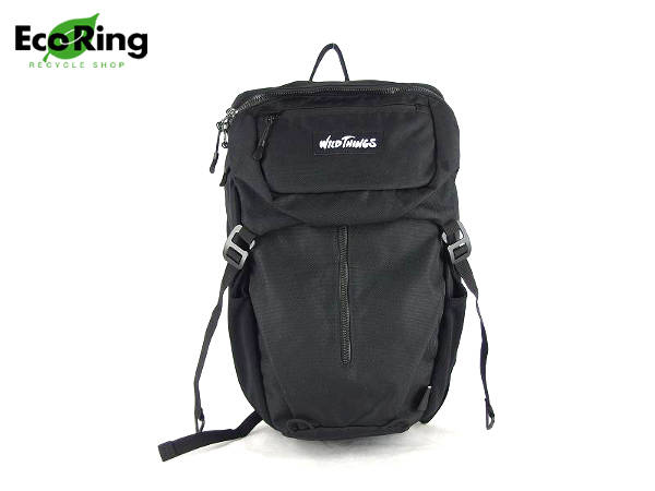 1円 超美品 ワイルドシングス フラップ バッグパック 黒 AJ079