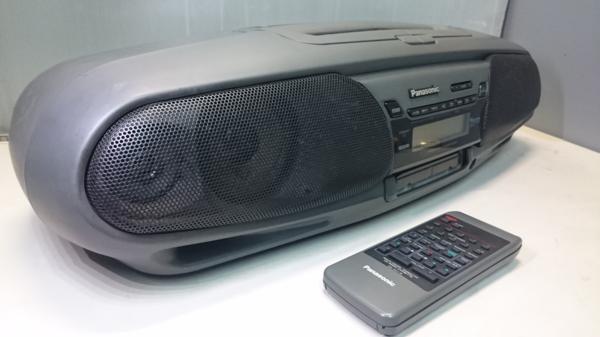 Panasonic RX-DT505 バスレフ CDダブルラジカセ リモコン付！(ラジカセ