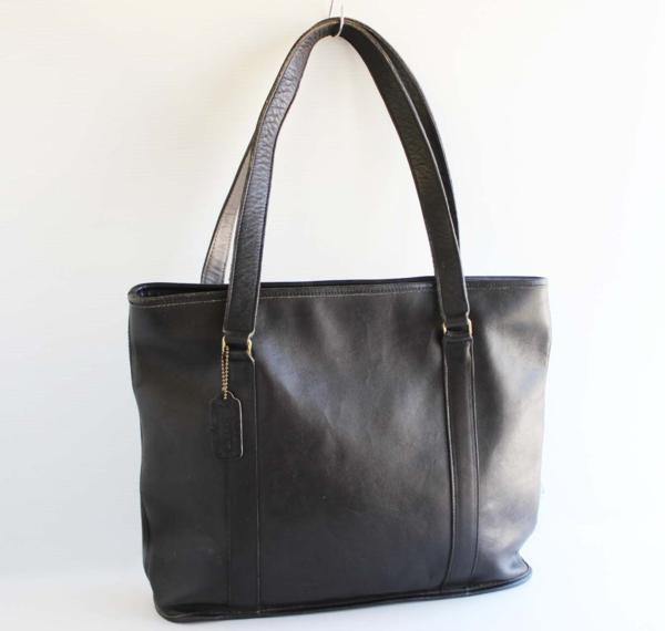 ☆USA製COACH オールド コーチ レザー トートバッグ 黒☆5678 OLD 