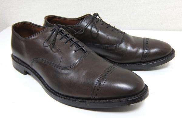 アレンエドモンズ Fifth Avenue パンチドキャップ 茶レザー91/2D