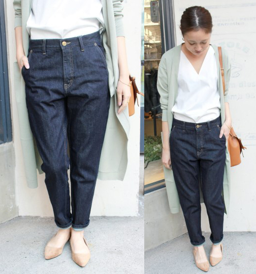 今季新作★IENA SLOBEイエナ★LE DENIMテーパードデニムパンツ34