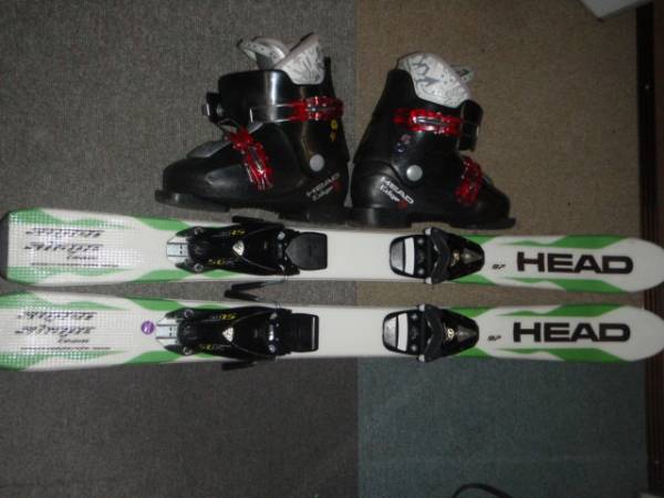 HEAD97cm 靴20-20.5cm 子供用カービングスキーセット 中古 B×Bジュニア