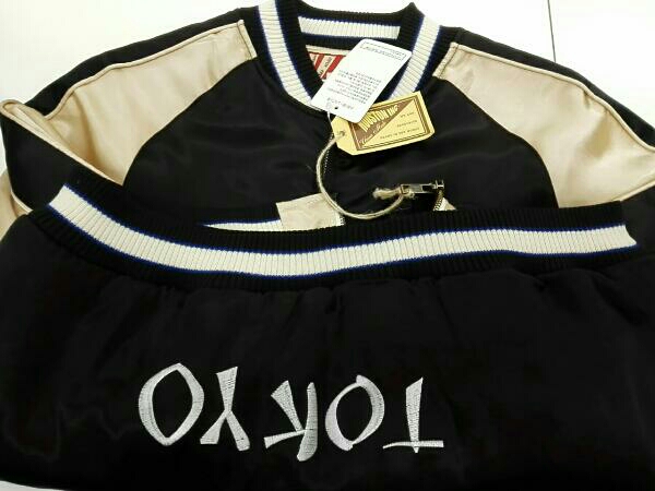 HOUSTON スカジャン パンダ刺繍 No.50444 LARGE グリーン UYENO TOKYO HOUSTON ヒューストン スカジャン 50444