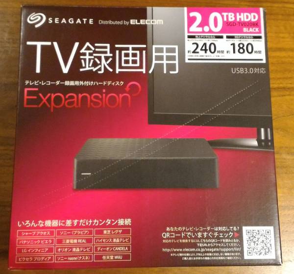 【未使用】SEAGATE 外付ハードディスク 2TB SGD-TV020BK■箱傷み