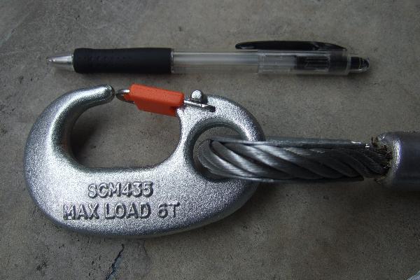 キャリアカー ローダー 積載車用 ワイヤロープ　Ｇフック付　５