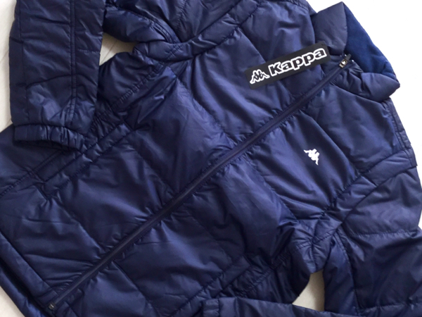 新品★カッパ ゴルフ 袖着脱 2WAY ダウンジャケット/紺/M