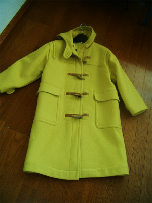 ASPRI 上品なお色です。レモンイエロー ダッフル。M～LL対応