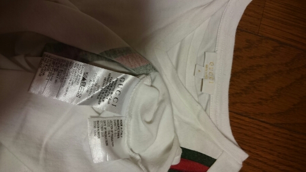 【美品】GUCCI　グッチ　キッズ長袖Tシャツ　ホワイトボーダー