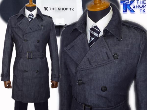 129○THE SHOP TK タケオキクチ○ステンカラートレンチコート XL
