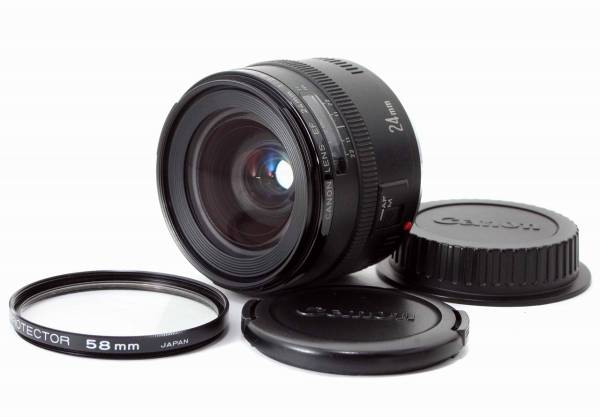☆極上美品☆キヤノン人気単焦点広角レンズ Canon EF 24mm F2.8 家電