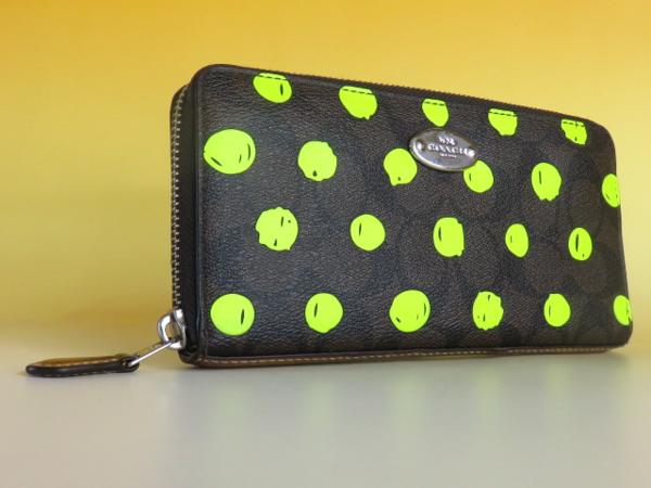 【良品】コーチ☆シグネチャー☆ネオンドット☆F52578