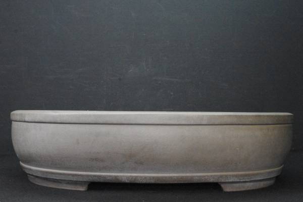 ★盆栽日和★　和鉢　久田佳山　上下帯楕円鉢　64㎝　