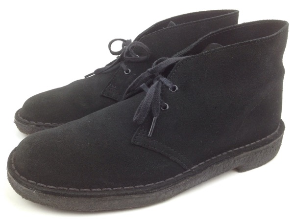 美品 クラークス デザートブーツ 黒スエード ブラック UK7 US7.5