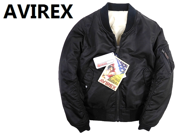 新品 アヴィレックス 中綿 サーモライト MA-1 フライトJKT 黒 S
