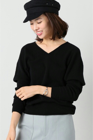 IENA★chess Vネックプルオーバー/ブラック★イエナ