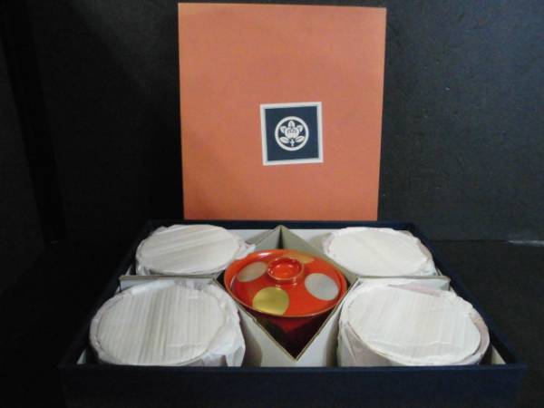 たち吉 雑煮椀(蓋付き）5客セット 未使用品 ,るい色雑煮椀です