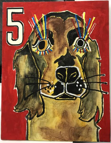 【人気作家原画】大谷一生「ダックスフンド」F6