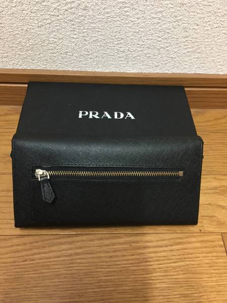 プラダ PRADA サフィアーノ 長財布 ブラック レザー 二つ折り 二つ折り 