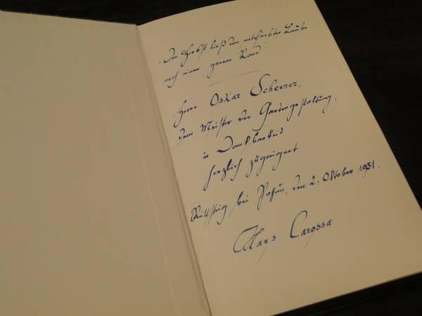 ★　ハンス カロッサ　自筆 直筆　狂った世界　／　片山敏彦 尾崎喜八 ヘッセ ロマン・ロラン リルケ ゲーテ ナチス ヒトラー　★