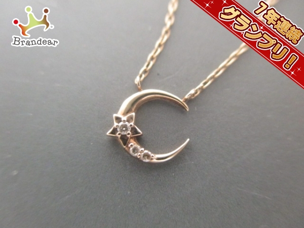 サマンサ ティアラ ネックレス K7PG×ダイヤモンド 月/0.01ct