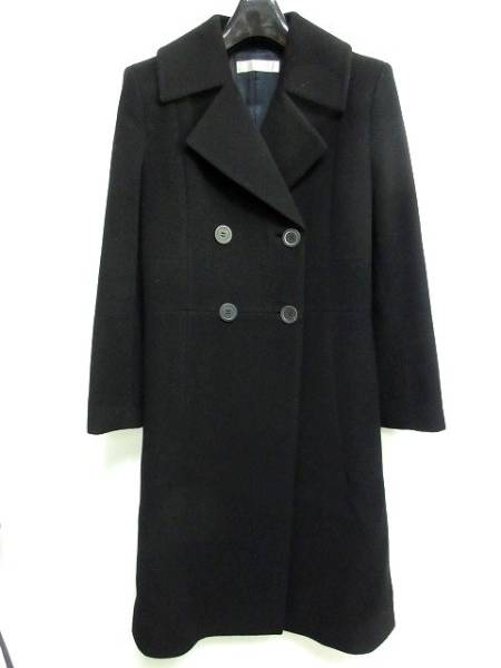 シンクロ クロッシングズ ロングコート ウール カシミヤ 黒 38 | DOMO 