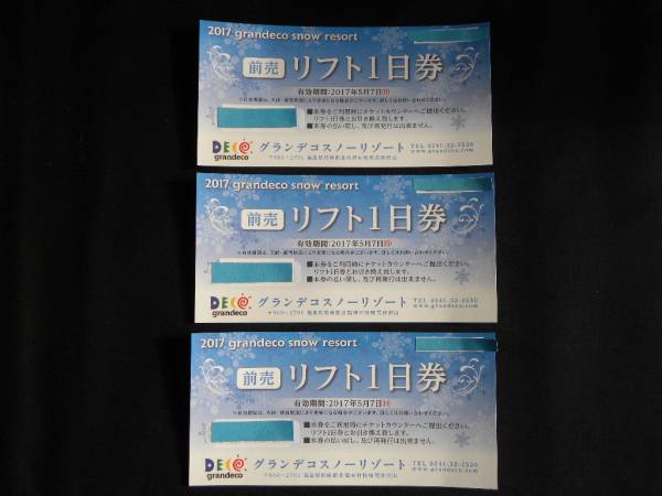 グランデコ スノーリゾート リフト券 公式通販 グランデコ スノー