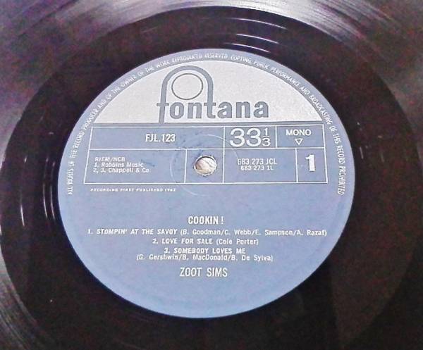 ★送料無料♪ ZOOT SIMS/ Cookin'! 【UK Fontana/ MONO 】♪_2