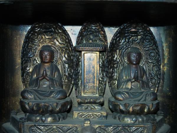 日蓮 南無妙法蓮華経 曼荼羅 仏像 厨子入り 江戸時代 持法寺第十二世