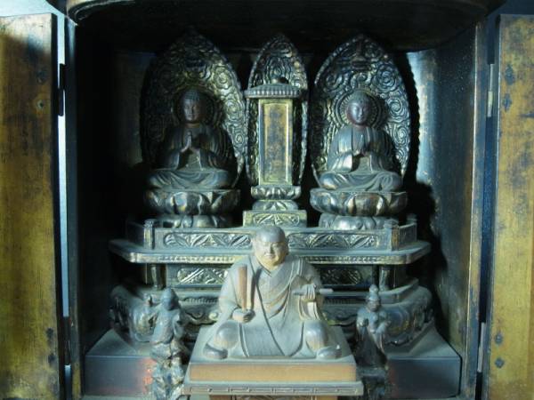 日蓮 南無妙法蓮華経 曼荼羅 仏像 厨子入り 江戸時代 持法寺第十二世