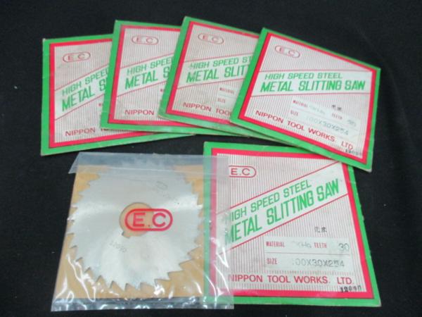 27-320 ◇ 未使用 日本工具 メタルソー スリッティング 荒刃 SKH9 100×3.0×25.4 30NT 5点セット