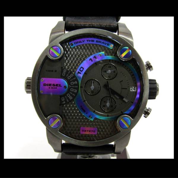 美品【DIESEL】ディーゼル メンズ クォーツ DZ-7270 クロノグラフ デイト
