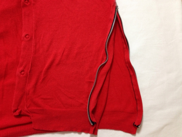 Yohji Yamamotoヨウジヤマモト 薄手カーディガン赤サイズ2モード レディース Yohji Yamamotoヨウジヤマモト 薄手カーディガン赤サイズ2