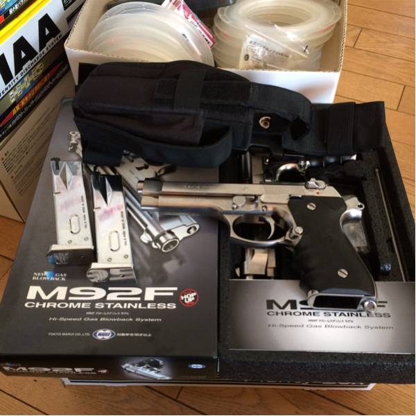 BLOW BACK M92F クロームステンレスモデル+ホルダー+部品取り用同商品