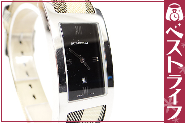 1円 本物 バーバリー 14000G ノバチェック クオーツ メンズ 時計